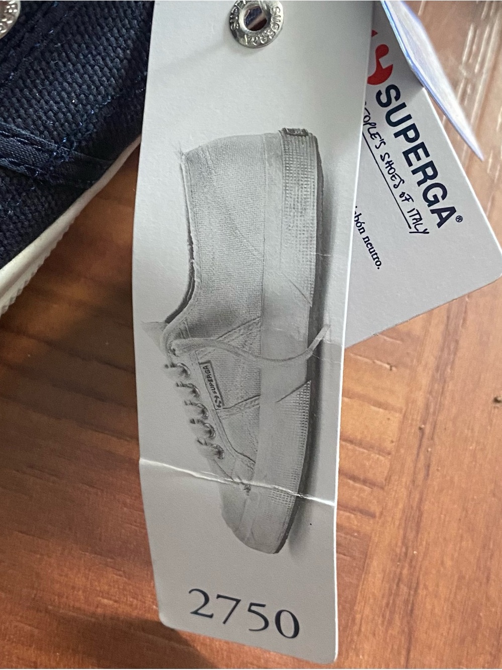 Superga Canvas Lace-Up Sneakers Women’s 11 Navy and White New With Tags - Picture 8 of 9